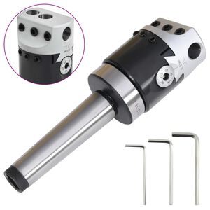 vidaXL F1-12 Cabeza perforadora 50 mm v&aacute;stago perforador MT3-M12 torno fresado