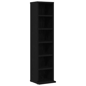 vidaXL Estanter&iacute;a para CDs madera contrachapada roble negro 21x20x88cm