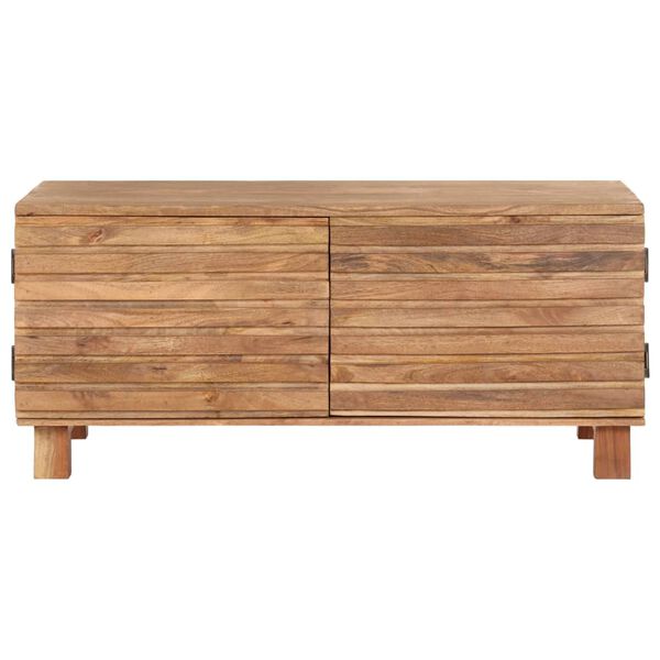 vidaXL Mesa de centro de madera maciza de mango 90x50x40 cm