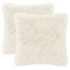 vidaXL Coj&iacute;n con almohada HEERLEN 2 uds. Blanco Fleece PV