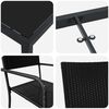 vidaXL Conjunto de Comedor de Jardín 3 pcs Negro ratán sintético