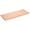 vidaXL Tablero mesa madera tratada borde natural marrón 120x50x(2-4)cm