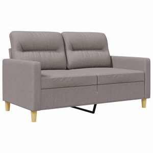 vidaXL Sof&aacute; de 2 plazas de tela gris taup&eacute; 120 cm