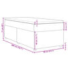 vidaXL Cama box spring con colch&oacute;n tela gris taupe 80x200 cm