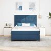 vidaXL Cama tipo Box Spring con colch&oacute;n Azul 160 x 200 cm tela