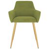 vidaXL Sillas de comedor 4 unidades terciopelo verde claro