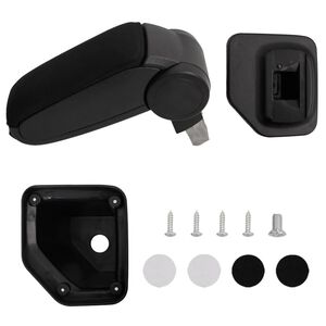 vidaXL Reposabrazos para coche Negro 15x32x(40-52) cm ABS