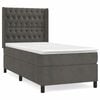 vidaXL Cama box spring con colch&oacute;n terciopelo gris oscuro 80x200 cm