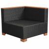 vidaXL Set de muebles de jardín 9 pzas y cojines ratán sintético negro