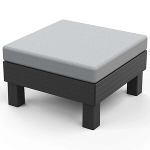 Sill&oacute;n individual Keter Garden Elements Graphite con coj&iacute;n gris claro