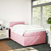vidaXL Cama box spring con colch&oacute;n terciopelo rosa 120x190 cm