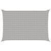 vidaXL Toldo Vela 4 x 7 m HDPE Rectangular Gris claro y blanco.