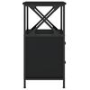 vidaXL Mesitas de noche 2 uds madera de ingenier&iacute;a negro 34x35,5x70 cm
