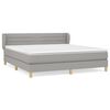 vidaXL Cama box spring con colch&oacute;n tela gris claro 180x200 cm