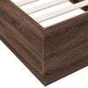 vidaXL Estructura de cama madera de ingenier&iacute;a marr&oacute;n roble 90x190 cm