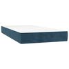 vidaXL Cama box spring con colch&oacute;n terciopelo azul oscuro 200x200 cm