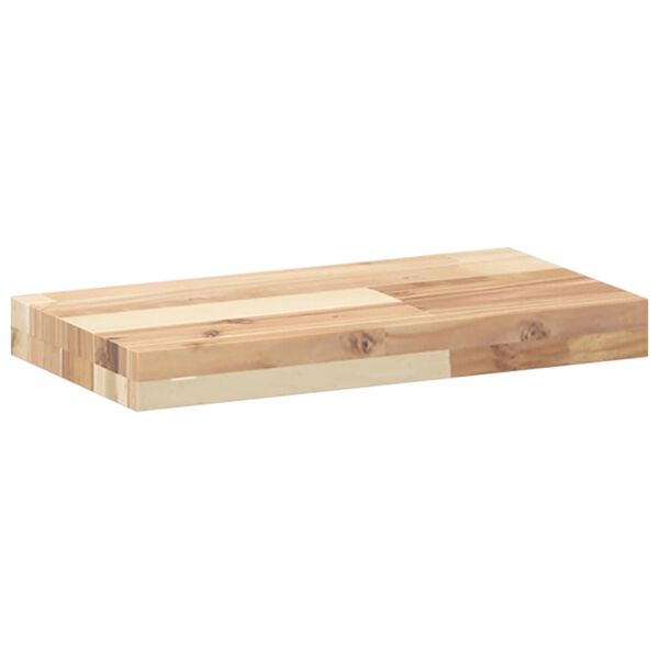 vidaXL Estantes flotantes 3 uds madera acacia sin tratar 60x20x4 cm