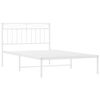 vidaXL Estructura cama sin colchón con cabecero metal blanco 107x203cm