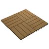 vidaXL Tile de Decking Dise&ntilde;o 3D 11 pcs Teca 30 x 30 cm WPC