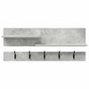 vidaXL Perchero de pared con estante Gris Concreto 90 x 15 x 36 cm