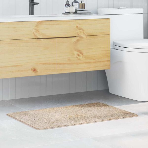 vidaXL Alfombrilla de baño antideslizante Crema 60 x 90 cm PP