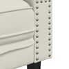 vidaXL Sillón Chesterfield de terciopelo blanco crema