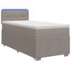 vidaXL Cama box spring con colch&oacute;n con cabecera Topo 100 x 200 cm Tela