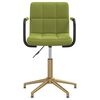 vidaXL Silla de comedor giratoria de terciopelo verde claro
