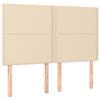 vidaXL Cama box spring con colch&oacute;n tela color crema 140x190 cm