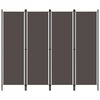 vidaXL Biombo divisor de 4 paneles gris antracita 200x180 cm