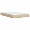vidaXL Cama box spring con colch&oacute;n tela color crema 120x200 cm