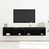 vidaXL Conjunto de mueble de TV 2 pcs Roble negro 80 x 30 x 30 cm