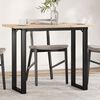 vidaXL Mesa de comedor marco O madera maciza pino acero 100x50x75,5 cm