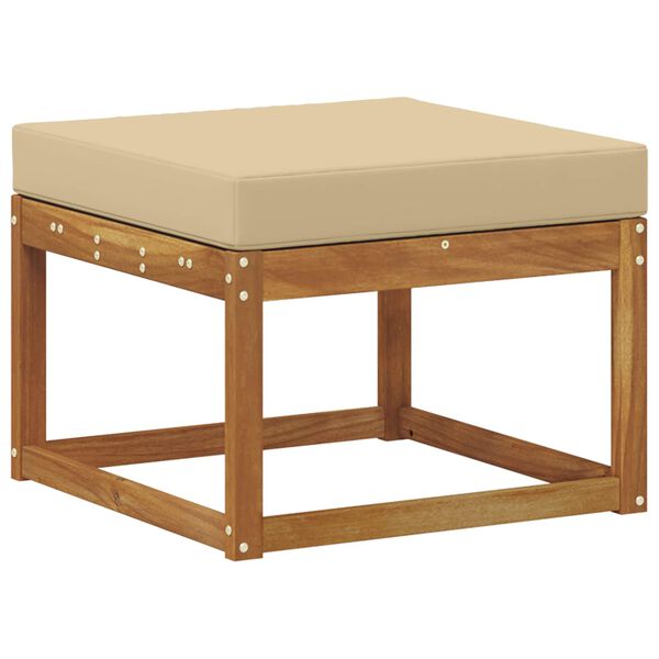 vidaXL Conjunto de sof&aacute;s de exterior con coj&iacute;n 5 pcs Natural y Beige