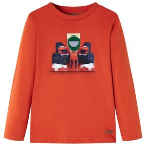 Camiseta infantil de manga larga naranja 92