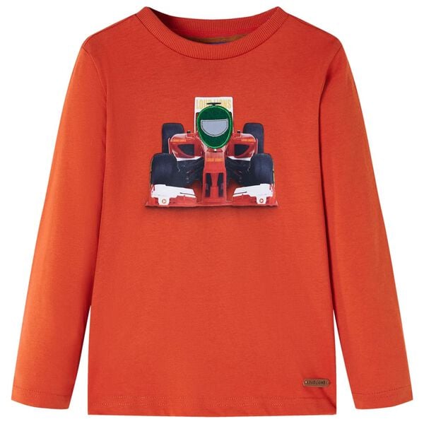 Camiseta infantil de manga larga naranja 92