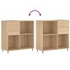 vidaXL Mueble discos madera contrachapada roble Sonoma 84,5x38x89 cm