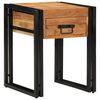 vidaXL Mesa Auxiliar con caj&oacute;n 40 x 40 x 50 cm Madera de Acacia S&oacute;lida
