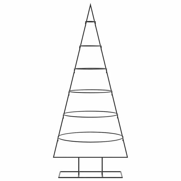 vidaXL Árbol de Navidad para decoración metal negro 150 cm