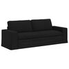 vidaXL Sof&aacute; 2 pcs Negro 182 x 80 x 82 cm tela