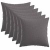 vidaXL Funda de almohada 6 uds. HEERLEN Gris Claro 50 x 50 cm Tela