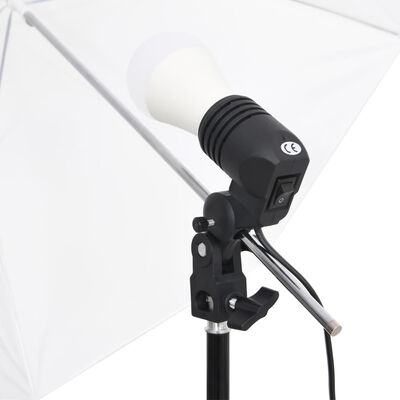 vidaXL Kit de estudio fotográfico 9 pzas con set de luces y softboxes
