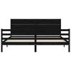 vidaXL Estructura de cama con cabecero madera maciza negro 200x200 cm