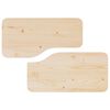 vidaXL Mesa de Caf&eacute; 2 pcs Natural Madera maciza de pino