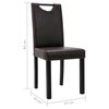 vidaXL Sillas de comedor 6 unidades cuero sint&eacute;tico marr&oacute;n