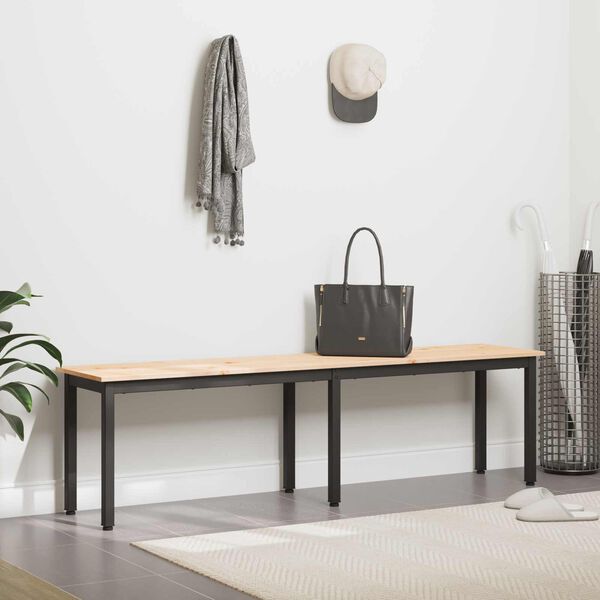 vidaXL Banco Natural 160 x 35 x 45 cm Madera de pino macizo