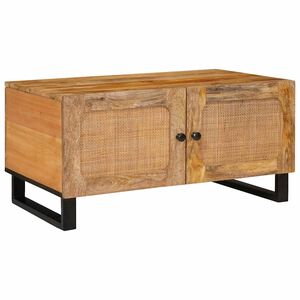 vidaXL Mesa de Caf&eacute; Natural 80 x 50 x 40 cm Madera de mango maciza