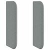 vidaXL Oreja de cabecero con cabecera Gris 40,5 x 40,5 x 4 cm tela