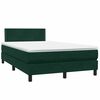 vidaXL Cama box spring con colch&oacute;n terciopelo verde oscuro 120x210 cm