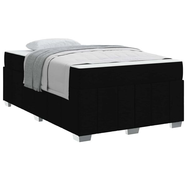 vidaXL Estructura de cama con colch&oacute;n Negro 120 x 200 cm tela